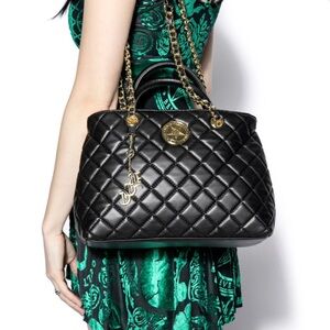 Blackcraft Cult Believe In Yourself Black Quilted Satchel - NWOT